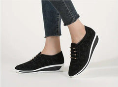 Female Wedge Hollow-out Lace-up Casual Shoes