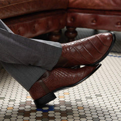 Men's Boots Pattern Western Cowboy Men's Shoes