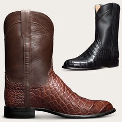 Men's Boots Pattern Western Cowboy Men's Shoes