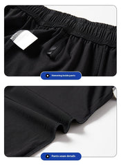 Men's Ice Silk Hooded High Street Short Sleeve T-shirt Shorts Set