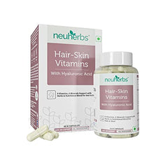 Neuherbs Hair Skin Vitamins Supplement with Hyaluronic Acid- 60 Capsules for Men and Women