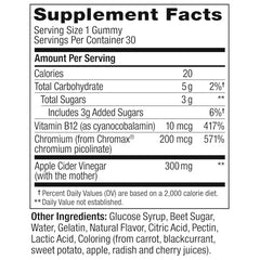 OLLY Metabolism Gummy Rings, Apple Cider Vinegar, Vitamin B12, Chromium, Energy and Digestive Health