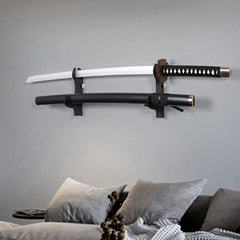 Samurai Sword Wall Mount-Katana Stand Wall Mount-Sword Wall Mount Display-Samurai Sword Wall Mount 2 Tier-Sword Wall Mount-Martial Arts Swords Mount Display- Plexiglass - (Swords Not Included)