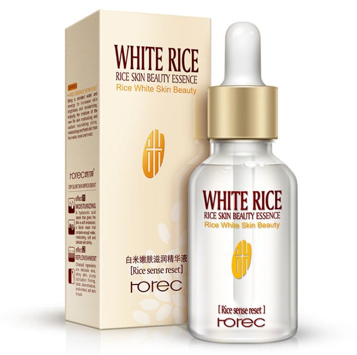 HOREC White Rice Whitening Serum Face Moisturizing Cream Skin Care 15ml
