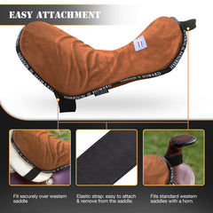 Harrison Howard Trail Seat Saver Western Tack Saddle Ride-on Pad with Cushion Bottom Helps Distribute Back Pressure
