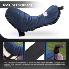 Harrison Howard Trail Seat Saver Western Tack Saddle Ride-on Pad with Cushion Bottom Helps Distribute Back Pressure