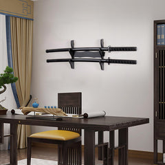 Samurai Sword Wall Mount-Katana Stand Wall Mount-Sword Wall Mount Display-Samurai Sword Wall Mount 2 Tier-Sword Wall Mount-Martial Arts Swords Mount Display- Plexiglass - (Swords Not Included)