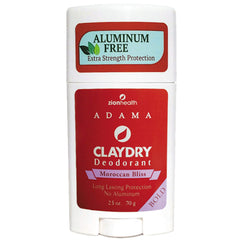 Zion Health Clay Dry Deodorant, Original Silk, 2.5 Oz