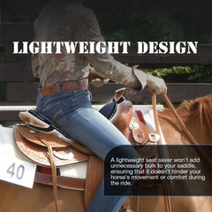 Harrison Howard Trail Seat Saver Western Tack Saddle Ride-on Pad with Cushion Bottom Helps Distribute Back Pressure