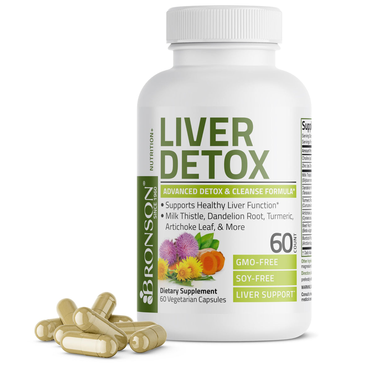 Bronson Liver Detox Advanced Detox & Cleansing Formula Supports Health Liver Function with Milk Thistle