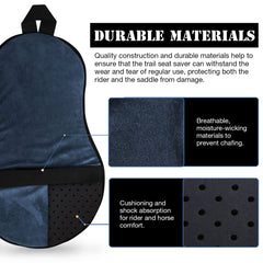 Harrison Howard Trail Seat Saver Western Tack Saddle Ride-on Pad with Cushion Bottom Helps Distribute Back Pressure