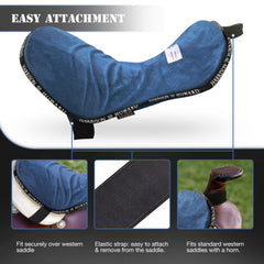 Harrison Howard Trail Seat Saver Western Tack Saddle Ride-on Pad with Cushion Bottom Helps Distribute Back Pressure