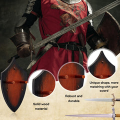 Wooden Sword Wall Mount Sword Plaque Katana Wall Mount Sword Mounts for Wall Sword Hanger for Wall Vertical Sword Wall Display Plaque with Hardware(Black Brown)